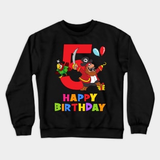 5th Birthday Party 5 Year Old Five Years Crewneck Sweatshirt